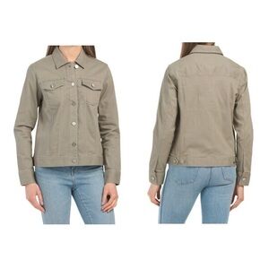 JONES NEW YORK SIGNATURE Light Camo Denim Jacket